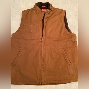 Coleman Fleece Lined Cotton Shell Vest Size Large